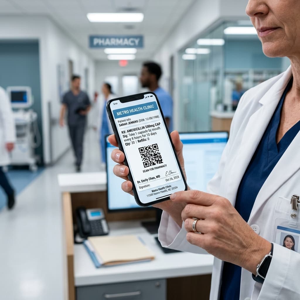 Médico prescribiendo receta
